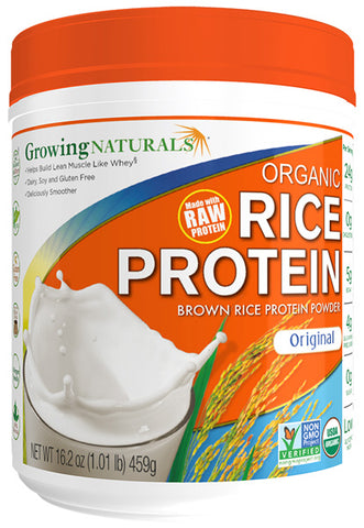Growing Naturals - Rice Protein Isolate Powder, Original,