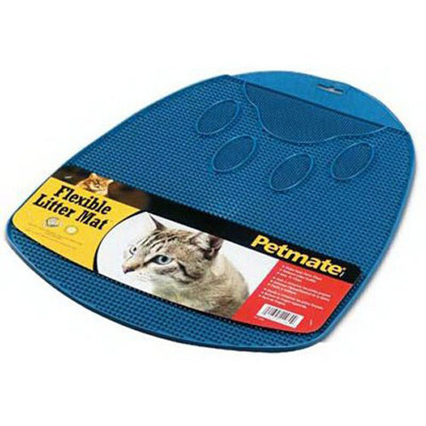 PETMATE - Flexible Rubberized Litter Mat Blue