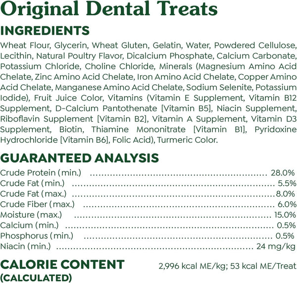 GREENIES - Original Petite Natural Dental Care Dog Treats - 90 Treats