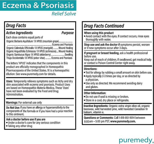 Puremedy - Eczema & Psoriasis Relief Ointment - 1 oz (28 g)