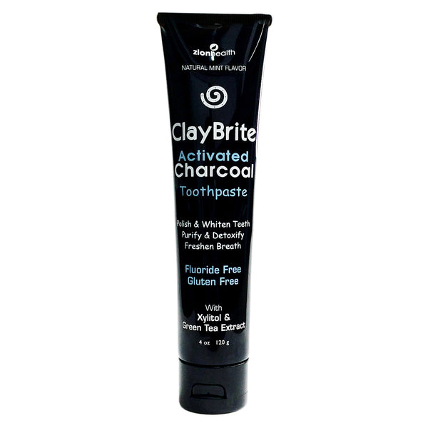 ZION - ClayBrite Activated Charcoal Toothpaste Natural Mint Flavor