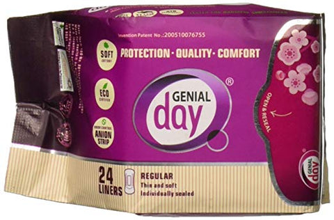 GENIAL DAY - Eco-Certified Cotton Liners with Anion Strip