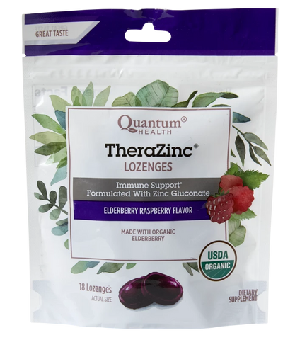 QUANTUM HEALTH - TheraZinc Lozenges Elderberry Rasberry