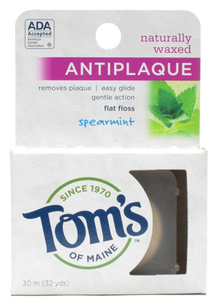 Toms Of Maine Antiplaque Flat Floss Spearmint